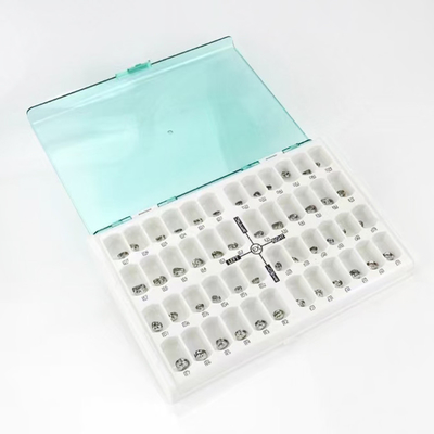 48PCS/Box Dental Kid Crowns Preformed Crown Orthodontic Material Therapy Tools Kids Stainless Steel 316 Primary Molar Crown supplier