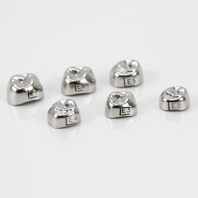 48PCS/Box Dental Kid Crowns Preformed Crown Orthodontic Material Therapy Tools Kids Stainless Steel 316 Primary Molar Crown supplier