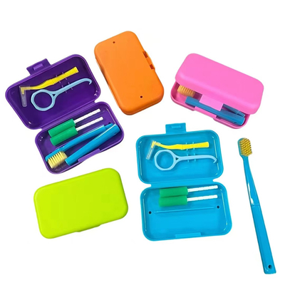 New Arrival Portable Dental Hygiene Products Orthodontic Toothbrush Oral Care Teeth Travel Cleaning Kit Dental Personal Care Set supplier