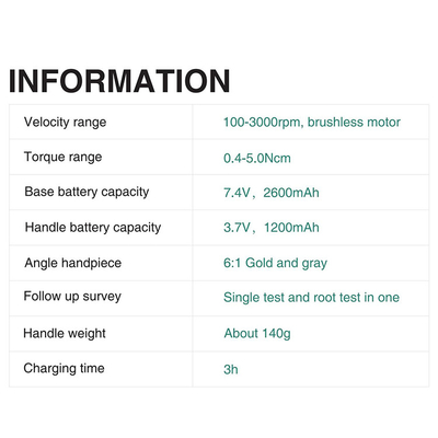 Wireless Bluetooth Dental Clinic Medical Product Equipment Blue Teeth Endo Master with Apex Locator and 6:1 Contra Angle supplier