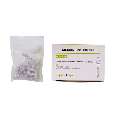 Dental Equipment Accessories Tapered White Dental Composite Polishing Burs Kit Silicone Polishers supplier