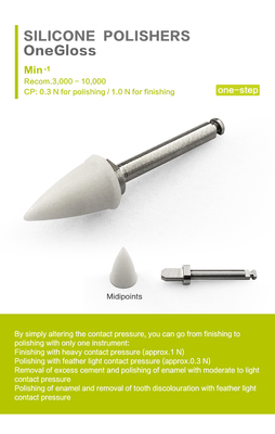Dental Equipment Accessories Tapered White Dental Composite Polishing Burs Kit Silicone Polishers supplier