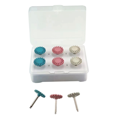 Dental Composites Products Polishing Machine Self Glazed Polishing Disc Resin Repair Silicone Wheel 6pcs/box supplier