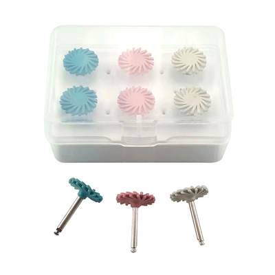 Dental Composites Products Polishing Machine Self Glazed Polishing Disc Resin Repair Silicone Wheel 6pcs/box supplier