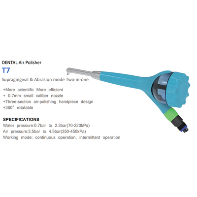 2 in 1 Dental Air Polisher Machine Supragingival Scaling and Aluminum Oxide Sandblasting Prophy Jet T7 Unit supplier