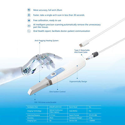 New Arrival 3D Dental Intraoral Scanner with High Accuracy for Implant Orthodontics Digital Impression supplier