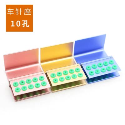 Dental Burs Holder with Plastic Pads 10holes / Dental 16 Holes Bur Stand Holder FG RA Bur Block Sterilization Box 24holes supplier