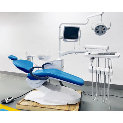 Electric Dental Chair Unit Full Set with Stool Air Compressor for Dental Clinic Hospital/Good Price Dental Unit supplier