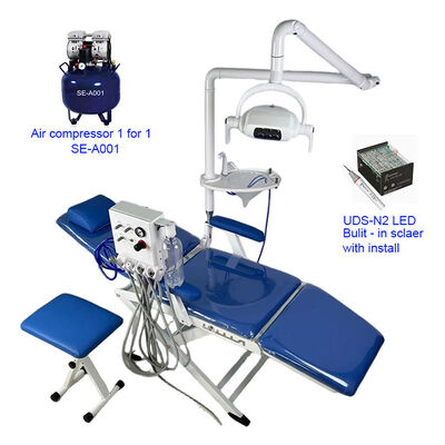 Luxury Portable Folding Dental Chair Unit with LED Scaler Air Compressor/mobile Dental Unit supplier