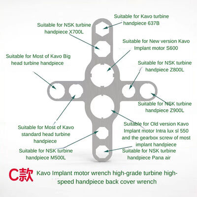 Dental Handpiece Repair Tools Back Cover Torque Wrench Key /Dental Handpiece Repair Tool Multi-Function Wrench supplier