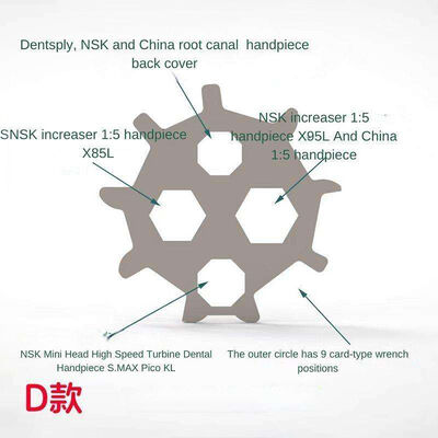 Dental Handpiece Repair Tools Back Cover Torque Wrench Key /Dental Handpiece Repair Tool Multi-Function Wrench supplier
