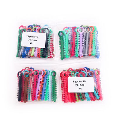 Dental Orthodontic Elastic Power Chain Ligature Ties Colorful Rubber Bands Brackets Braces Treatment Material supplier