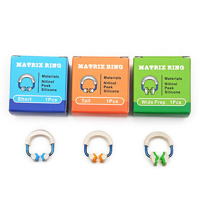 High Quality Dentistry Product Dental Material Dental Orthodontics Forming Sheet Clip Dental Matrix Rings Short/Tall/Wide Prep supplier