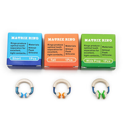 High Quality Dentistry Product Dental Material Dental Orthodontics Forming Sheet Clip Dental Matrix Rings Short/Tall/Wide Prep supplier