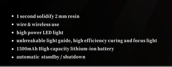 Clinic Dentist Dedicated Dental Materials Products Light Cure New Mode Adjustable Power Metal LED 1 SEC Curing Light supplier