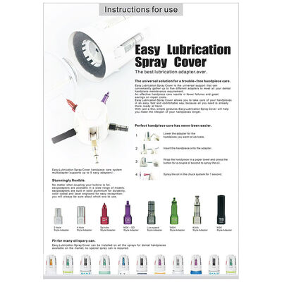 Dental Handpiece Oil Spray Adapters / Handpiece turbine maintenance Dental Handpiece Oil Spray Adapters with 5 heads supplier