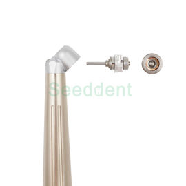 Four Holes Water Spray Clean Head System Dental 45 degree LED Handpiece / Push Button 45 degree High speed Hand piece supplier