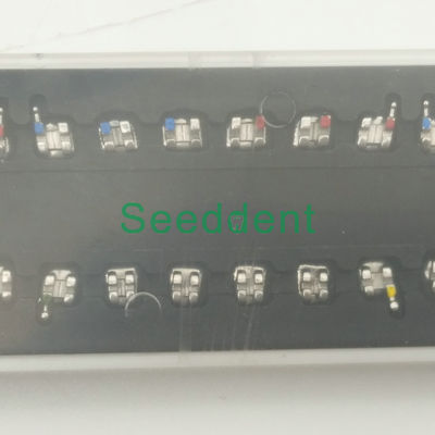 Dental Metal Bracket Roth / MBT / Edgewise / Orthodontic Bracket with small black/blue/white box SE-O012-17 supplier
