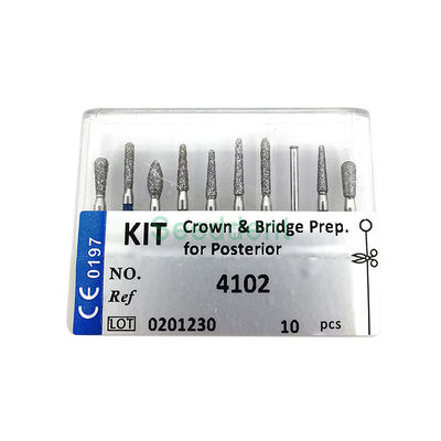 Dental Clinic Diamond Burs Kit Crown &amp; Bridge Preparation for Anterior / Posterior SE-4101-4102 supplier