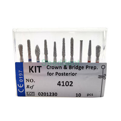 Dental Clinic Diamond Burs Kit Crown &amp; Bridge Preparation for Anterior / Posterior SE-4101-4102 supplier