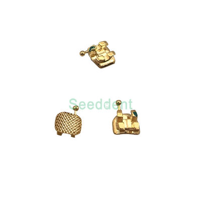 Dental Roth / MBT Golde Plated Bracket / Orthodontic Golden Color Bracket SE-O070 supplier