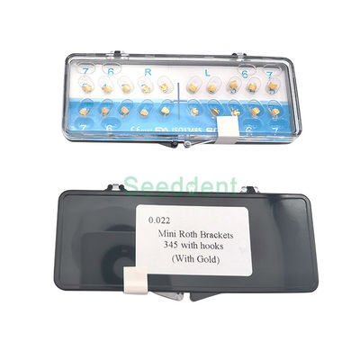 Dental Roth / MBT Golde Plated Bracket / Orthodontic Golden Color Bracket SE-O070 supplier
