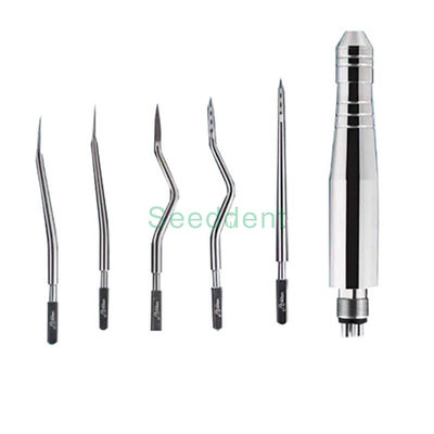 Dental stainless steel pneumatic luxating elevators / Surgery instrument air turbine luxating elevators with 7pcs head supplier