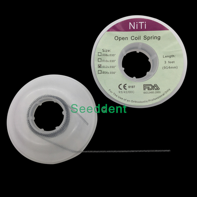 Orthodontic NITI Open Spring in spool / NITI Open Coil Spring supplier