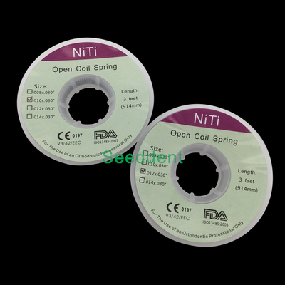 Orthodontic NITI Open Spring in spool / NITI Open Coil Spring supplier