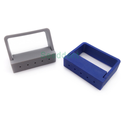 5 hole Dental Burs Holder FG/RA/HP High Temperature Plastic Autoclave Frame Disinfection Box supplier