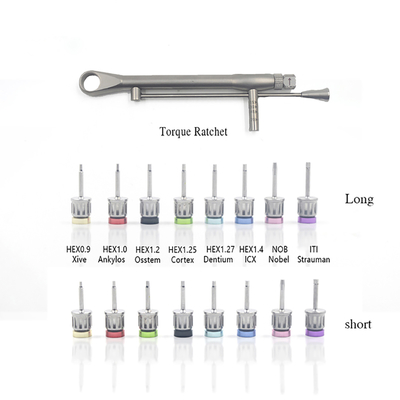 Universal Manual Dental Implant Restoration Screw Drivers and Torque Wrench Prosthetic Kit supplier