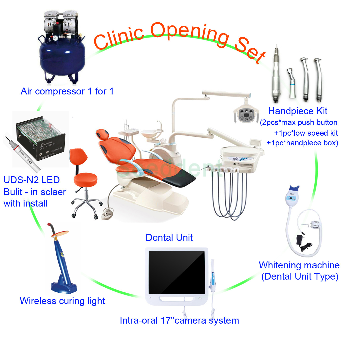 3 Memory Settings Luxurious Dental Chair Set / Dental Unit Set M044