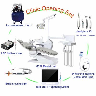 Modern New Medical Dental Chair Hospital Dental Orthodontics Equipment Products with Lightcure&Scalermicro Fiberleather